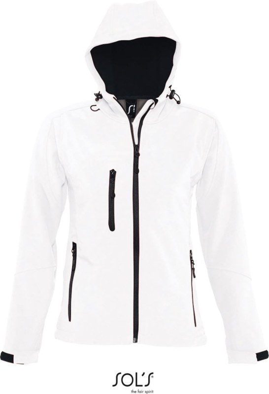 SOL´S Replay Women Dámská 3-vrstvá softshellová bunda s kapucí 25.6802 white