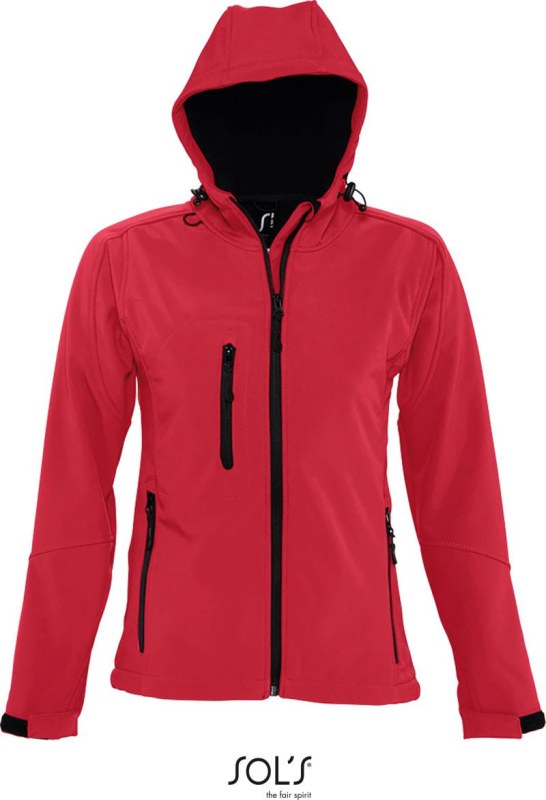 SOL´S Replay Women Dámská 3-vrstvá softshellová bunda s kapucí 25.6802 pepper red
