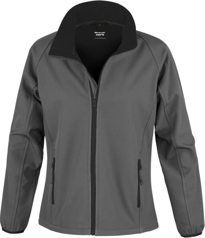 Result R 231F Dámská 2-vrstvá softshell bunda "Printable" 30.231F charcoal/black
