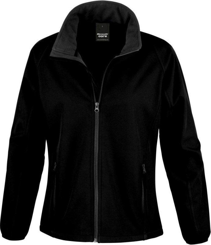 Result R 231F Dámská 2-vrstvá softshell bunda "Printable" 30.231F black/black