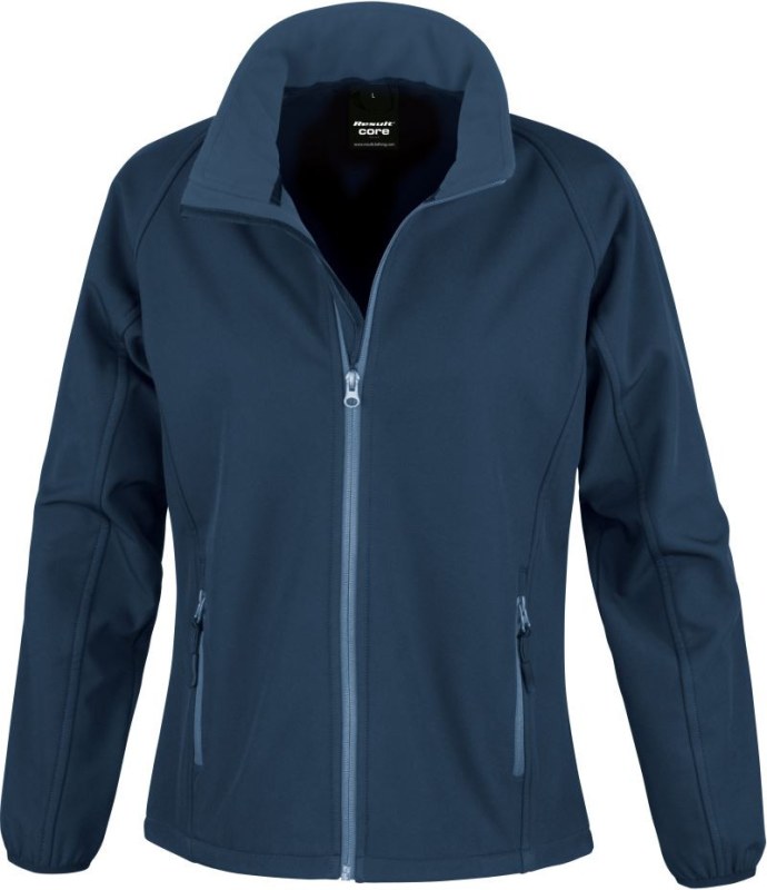 Result R 231F Dámská 2-vrstvá softshell bunda "Printable" 30.231F navy/navy