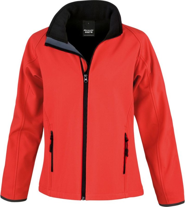 Result R 231F Dámská 2-vrstvá softshell bunda "Printable" 30.231F red/black