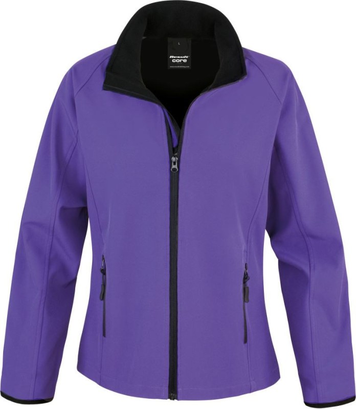 Result R 231F Dámská 2-vrstvá softshell bunda "Printable" 30.231F purple/black