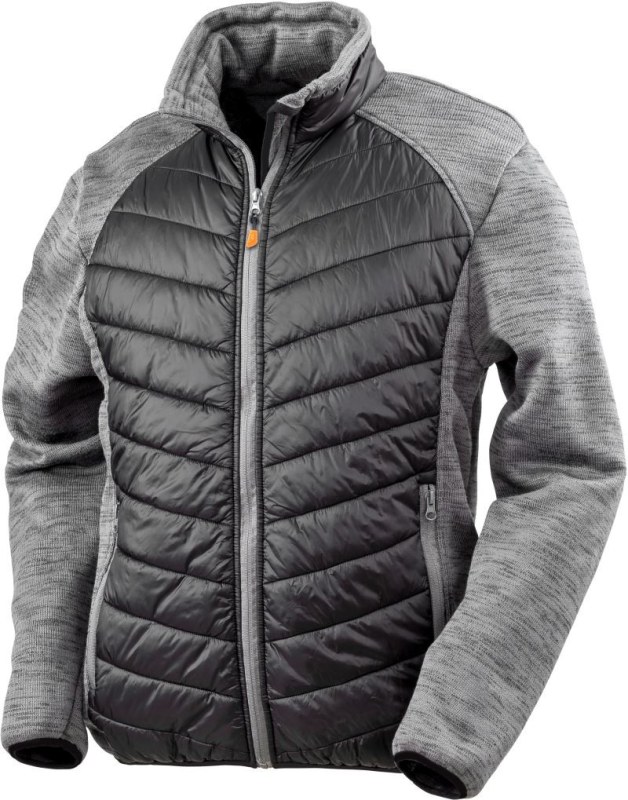 Result R 314X Hybridní pletená fleecová bunda "Elevator" 30.314X black/grey marl