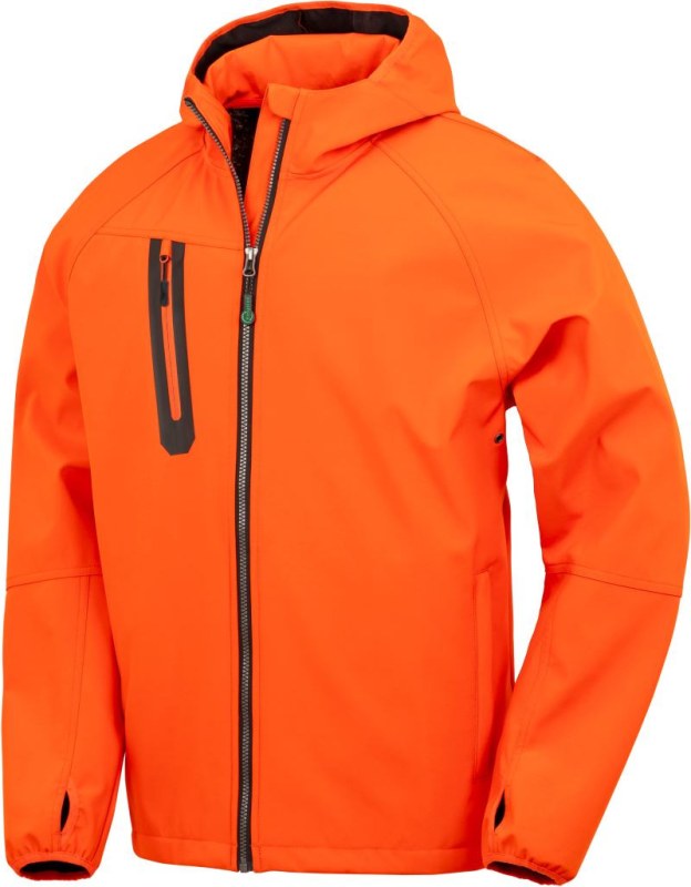 Result R 909X Unisex 3-vrstvá softshellová bunda s kapucí 30.909X orange/navy