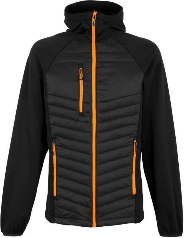 Regatta TRA 549 Hybridní bunda "Navigate" 36.A549 black/orange pop - Dámské oblečení bundy
