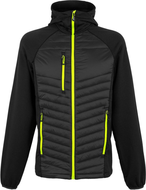 Regatta TRA 549 Hybridní bunda "Navigate" 36.A549 black/lime green - Dámské oblečení bundy