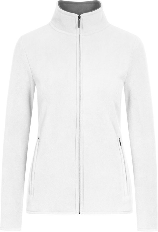 Promodoro 7965 Dámská dvojitá fleecová bunda 40.7965 white/new light grey