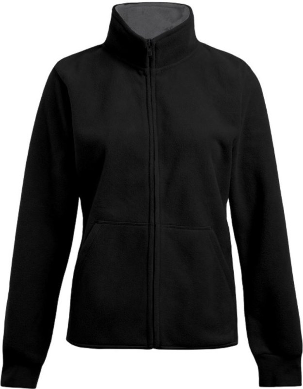 Promodoro 7985 Dámská dvojitá fleecová bunda 40.7985 black/light grey