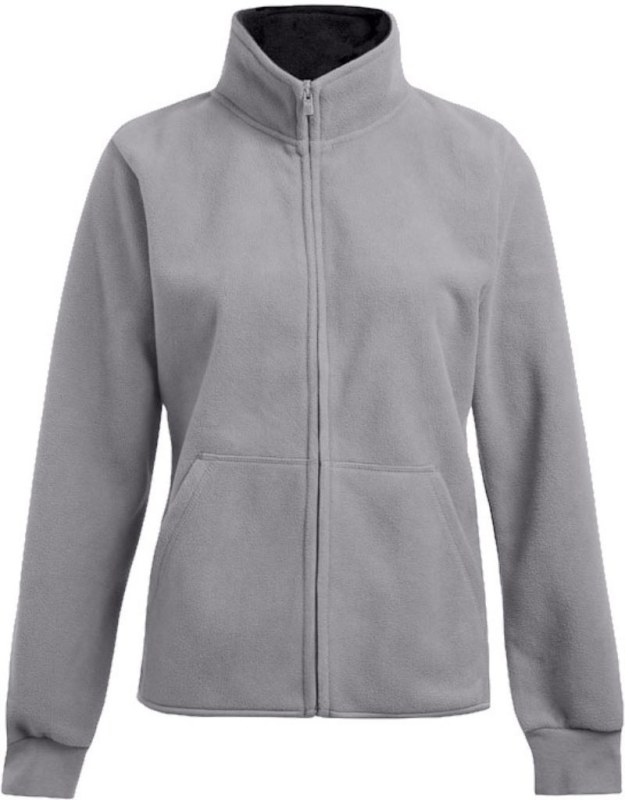 Promodoro 7985 Dámská dvojitá fleecová bunda 40.7985 light grey/black
