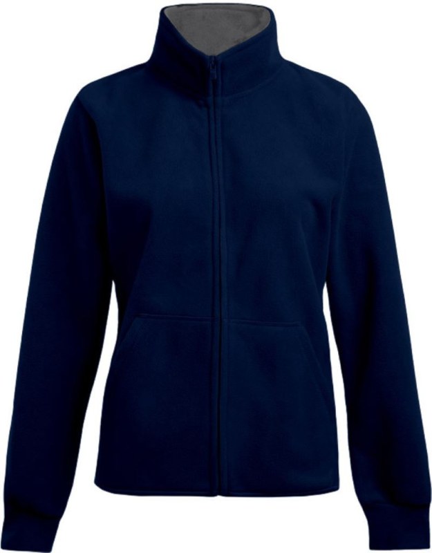 Promodoro 7985 Dámská dvojitá fleecová bunda 40.7985 navy/light grey