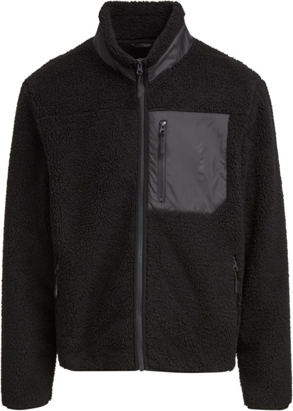 Build your Brand BY 406 Unisex fleecová bunda "Bonded Sherpa" 56.0406 black