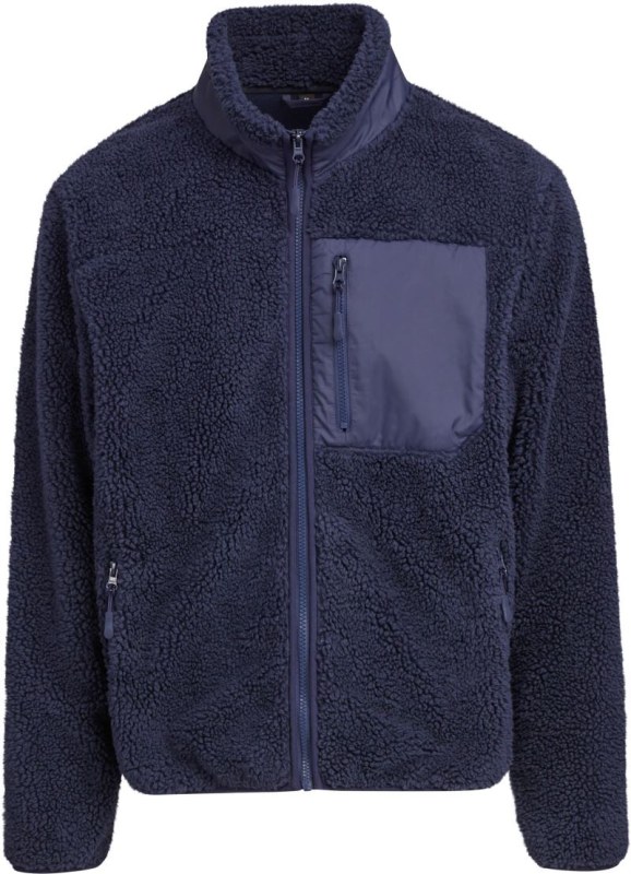 Build your Brand BY 406 Unisex fleecová bunda "Bonded Sherpa" 56.0406 navy