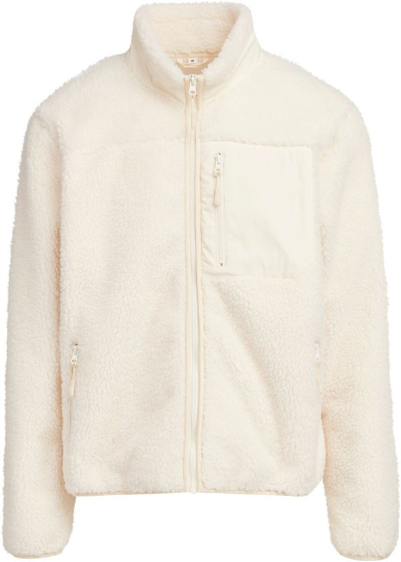 Build your Brand BY 406 Unisex fleecová bunda "Bonded Sherpa" 56.0406 white sand