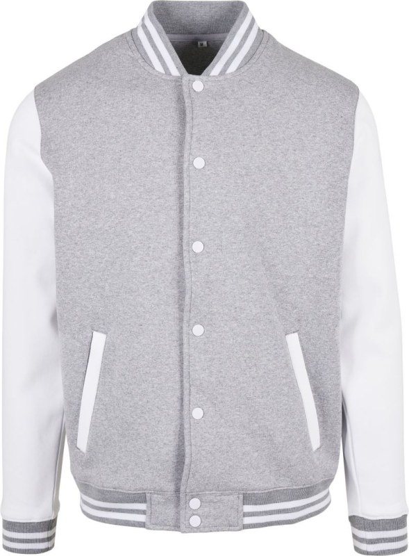 Build your Brand BB 004 College bunda 56.B004 heather grey/white