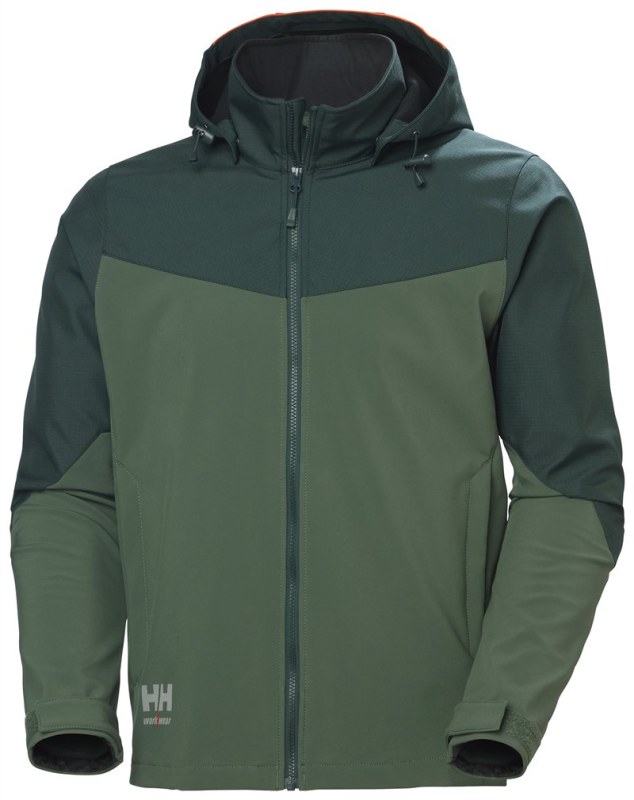 Helly Hansen Oxford 74290 3-vrstvá softshellová bunda s kapucí "Oxford" 59.4290 spruce/darkest spruce