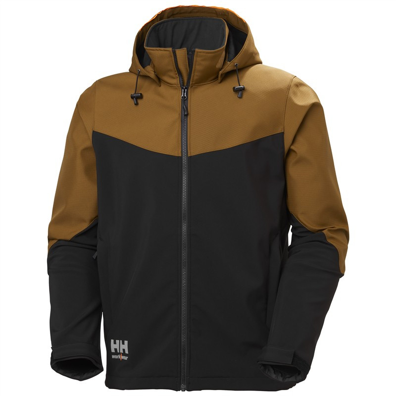 Helly Hansen Oxford 74290 3-vrstvá softshellová bunda s&nbsp;kapucí "Oxford" 59.4290 saddle/black - Dámské oblečení bundy