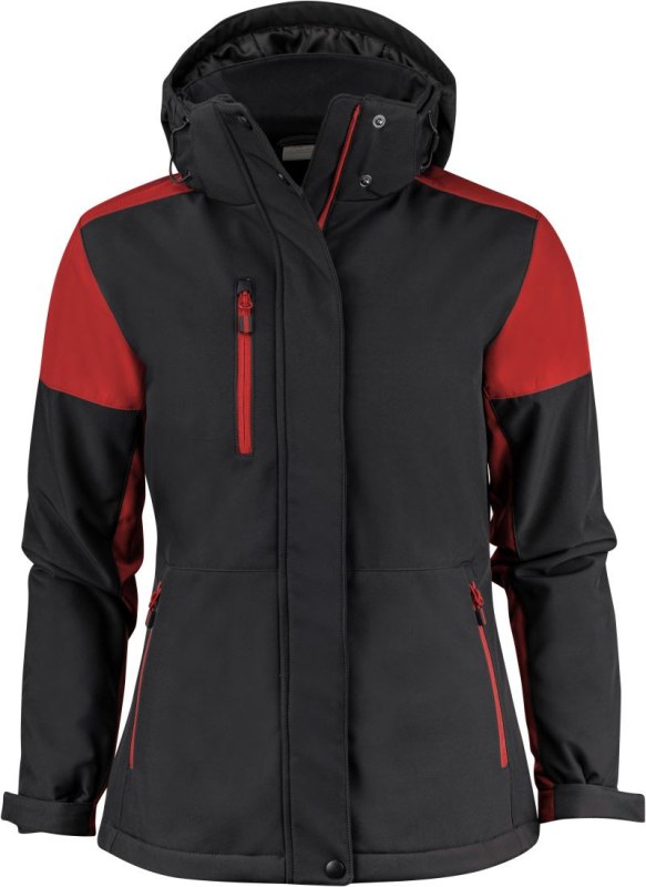 Printer Prime Padded Softshell Women Dámská zimní softshellová bunda 61.1072 black/red - Dámské oblečení bundy