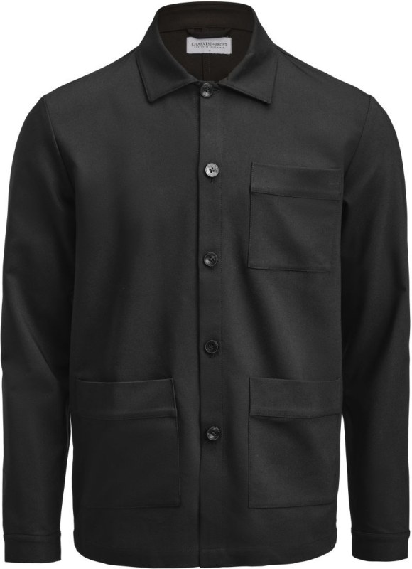 J.Harvest & Frost Patch Pocket Overshirt Košilová bunda 63.2101 black - Dámské oblečení bundy