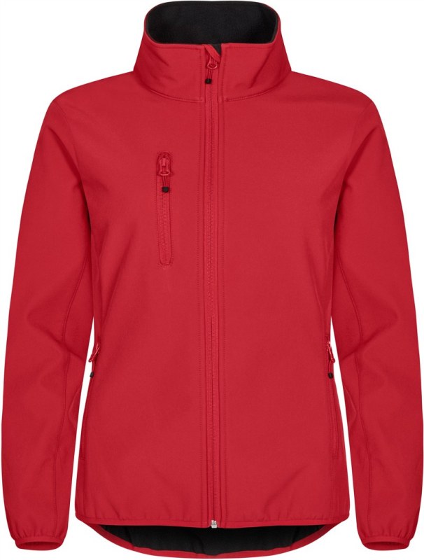 Clique Classic Softshell Jkt W Dámská 3-vrstvá softshellová bunda 67.0915 red