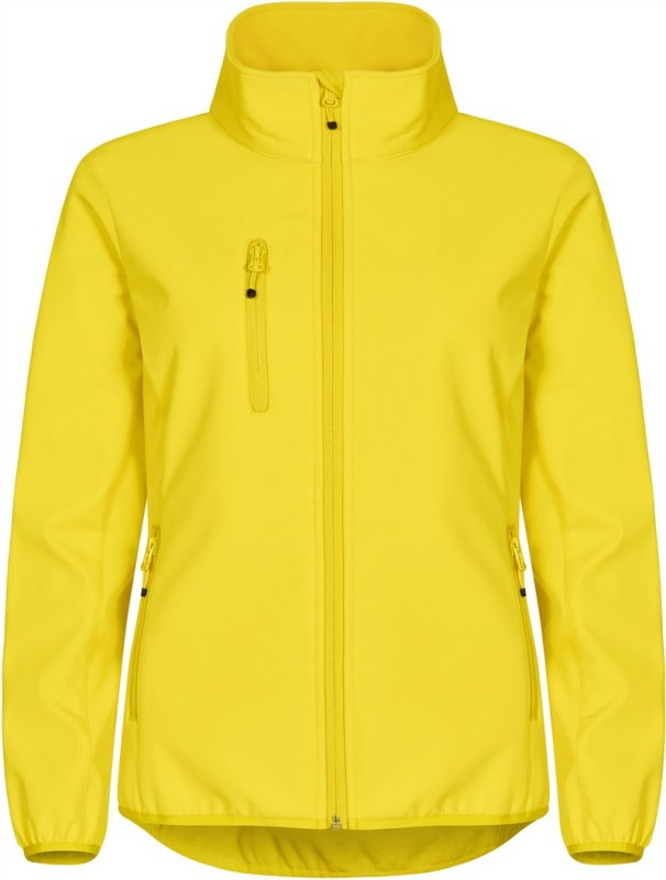 Clique Classic Softshell Jkt W Dámská 3-vrstvá softshellová bunda 67.0915 lemon