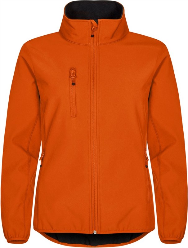Clique Classic Softshell Jkt W Dámská 3-vrstvá softshellová bunda 67.0915 blood orange