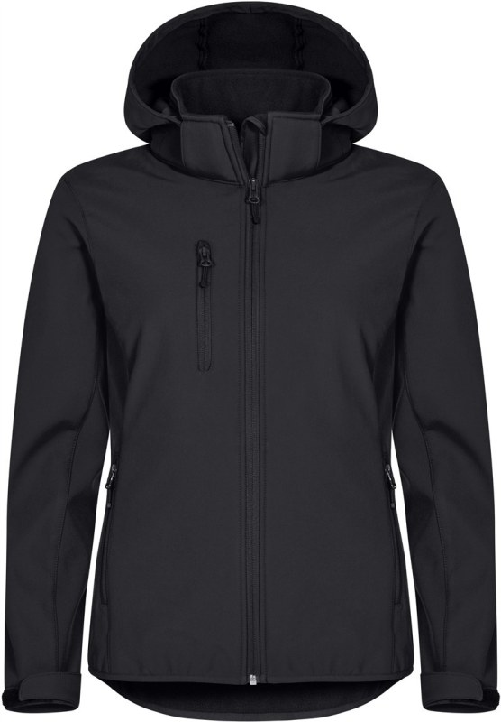 Clique Classics Softshell Hoody W Dámská 3-vrstvá softshellová bunda s kapucí 67.0917 black