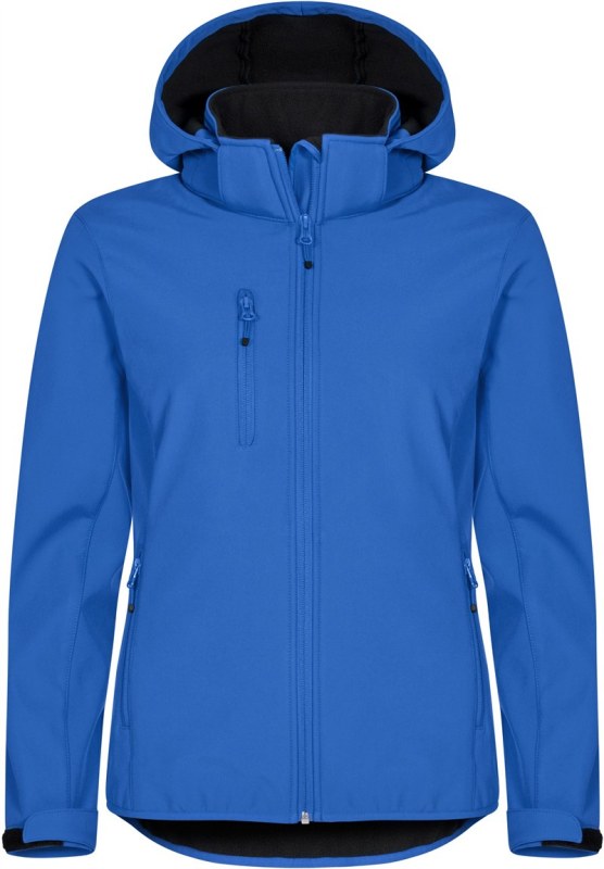 Clique Classics Softshell Hoody W Dámská 3-vrstvá softshellová bunda s kapucí 67.0917 royal blue