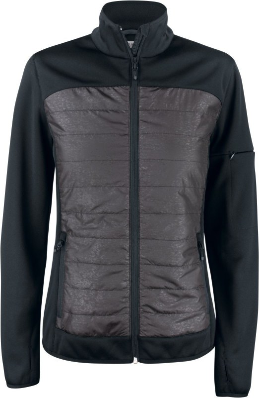 Clique Custer Jacket Women Dámská reflexní hybridní bunda 67.0934 black/reflective - Dámské oblečení bundy