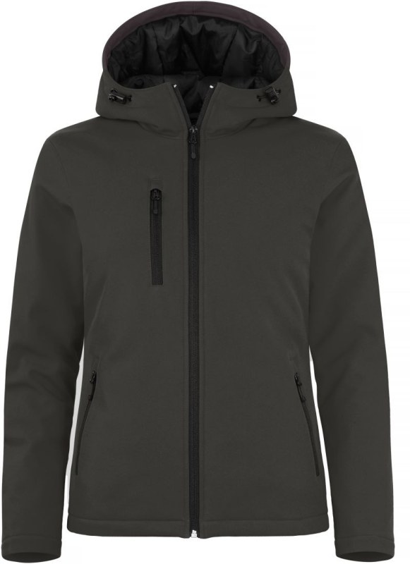 Clique Padded Hooded Softshell Women Dámská zateplená softshellová bunda s kapucí 67.0953 dark grey