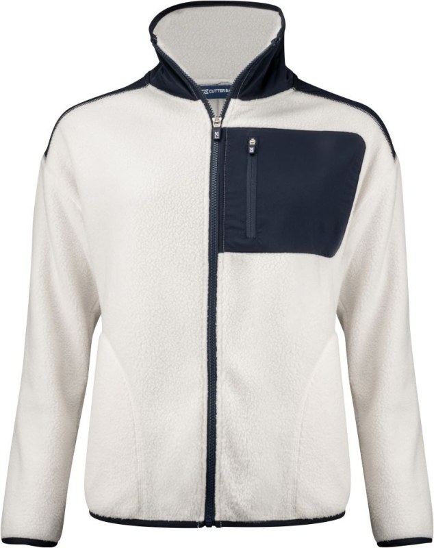 Cutter & Buck Cascade Sherpa Women Dámská fleecová bunda Sherpa 68.1471 shell white