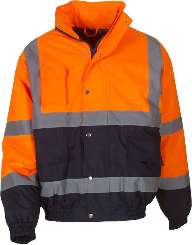 Yoko HVP 218 Hi-Vis Bomber Bunda 79.P218 hi vis orange/navy - Dámské oblečení bundy