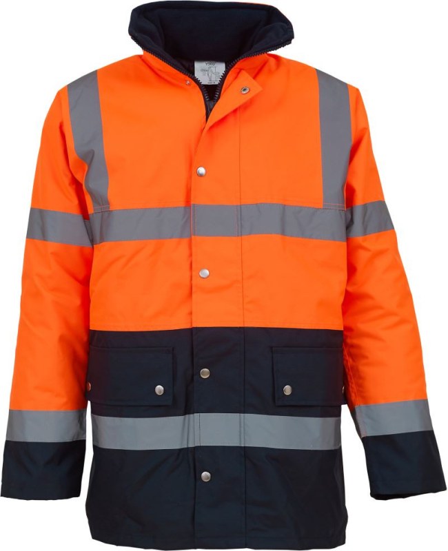 Yoko HVP 302 Hi-Vis Parka 79.P302 hi vis orange/navy - Dámské oblečení bundy