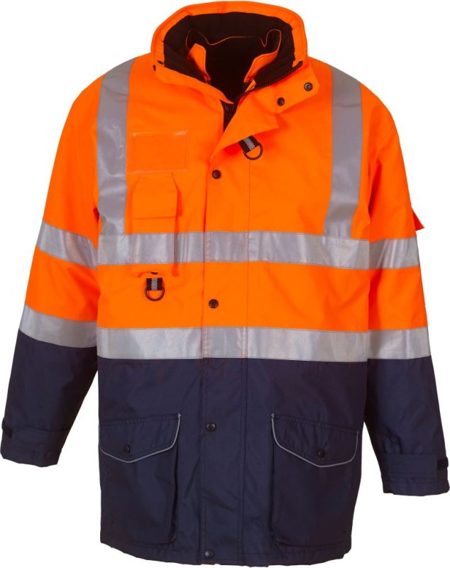 Yoko HVP 711 Hi-Vis 7-v-1 Bunda 79.P711 hi vis orange/navy - Dámské oblečení bundy