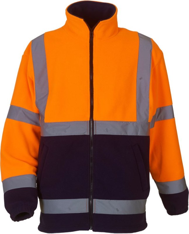 Yoko HVK 08 Hi-Vis Fleecová Bunda 79.VK08 hi vis orange/navy - Dámské oblečení bundy