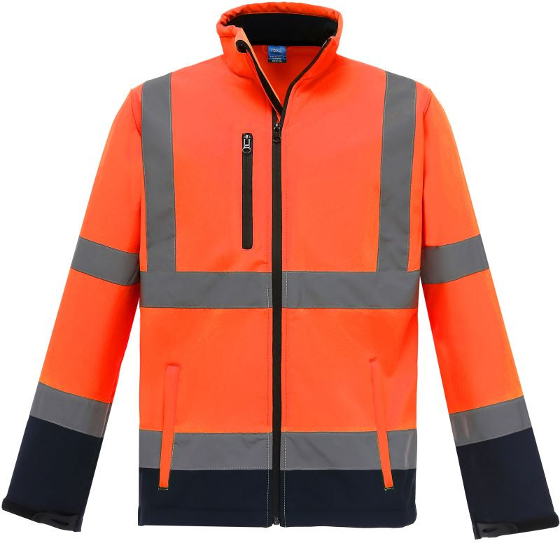 Yoko HVK 09 Hi-Vis softshellová bunda 79.VK09 hi vis orange/navy - Dámské oblečení bundy