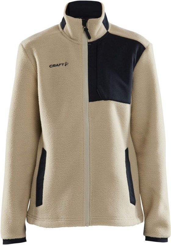 Craft Corporate ADV Pile Fleece Jacket W Dámská fleecová bunda Sherpa 81.2221 ecru/black - Dámské oblečení bundy