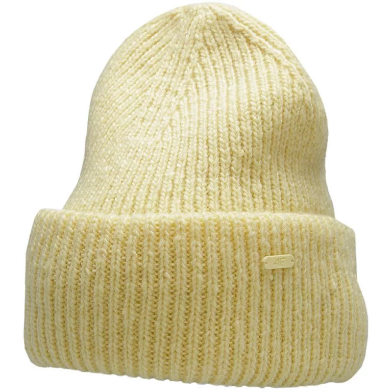 Dámská čepice W H4Z22 CAD005 71S Žlutá - 4F - Dámské oblečení doplňky Čepice a&nbsp;klobouky