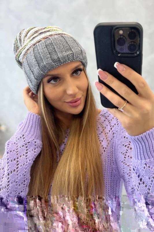 Dámská čepice Feba K330 tmavě šedá