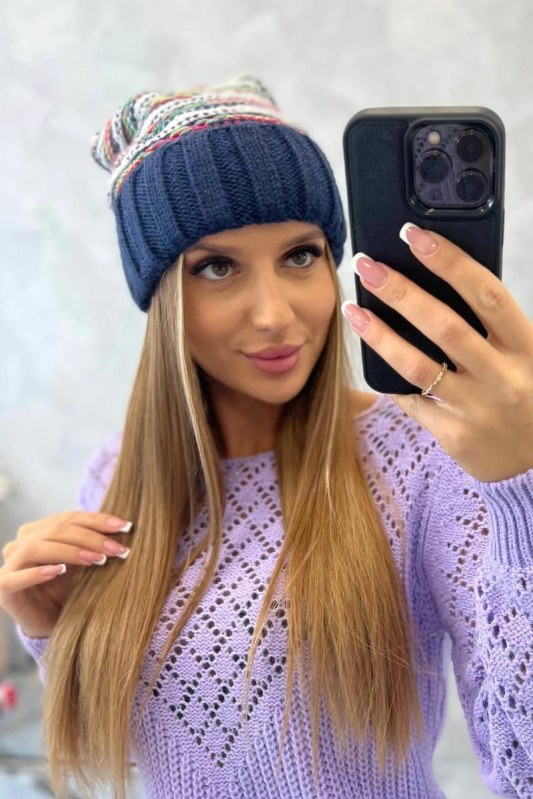 Dámská čepice Feba K330 navy blue