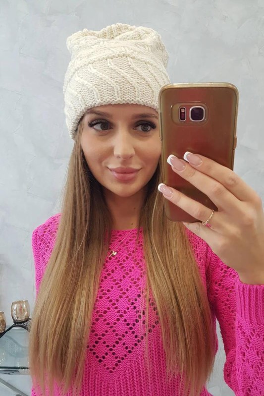 Dámská čepice Dagmara K332 ecru