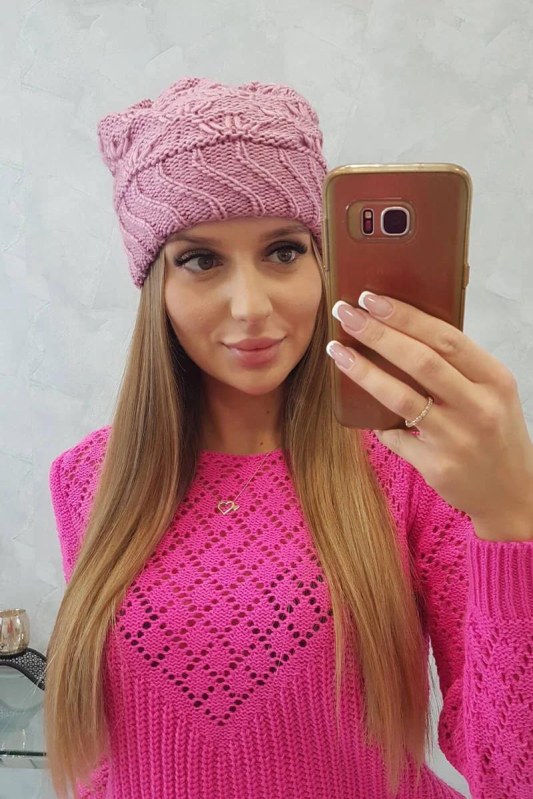 Dámská čepice Dagmara K332 tmavě růžová
