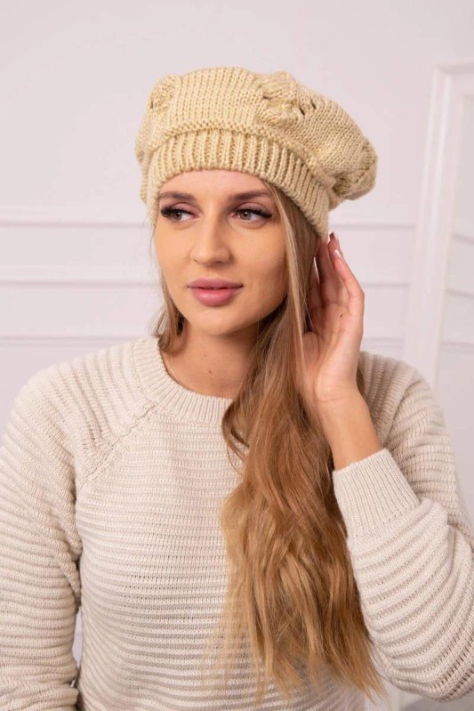 Dámská čepice Sofia K369 beige - Dámské oblečení doplňky Čepice a&nbsp;klobouky