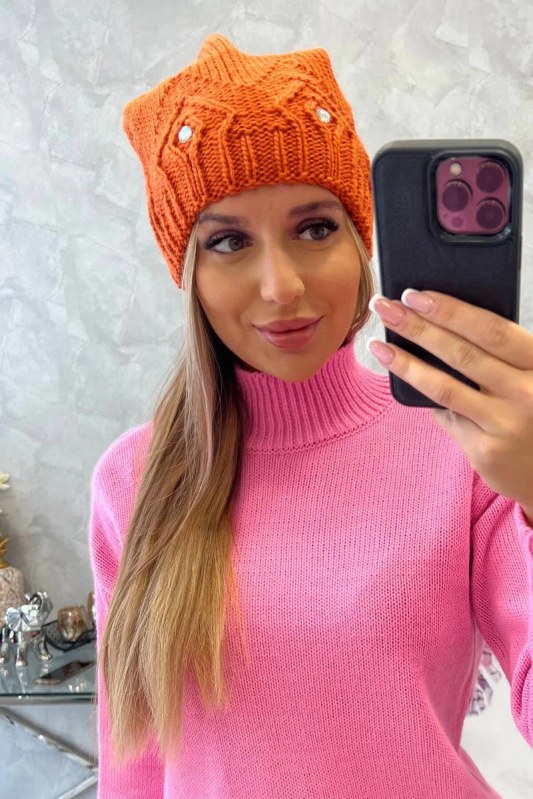 Dámská čepice Ramona K383 oranžová