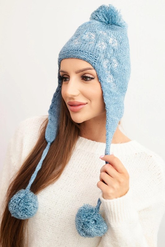 Dámská ušanka Emma K343 denim