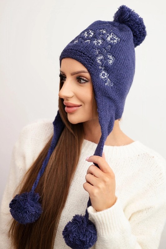 Dámská ušanka Emma K343 denim