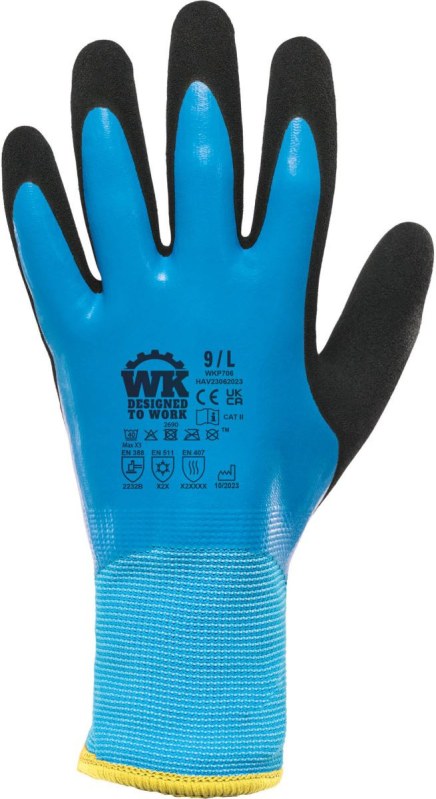 WK WKP 706 Pracovní rukavice chránící před zimou 20.706W aqua blue