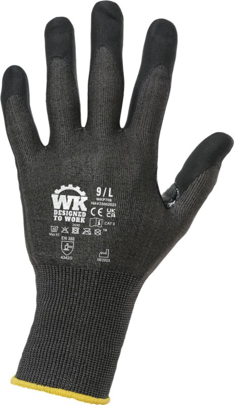 WK WKP 709 Pracovní rukavice odolné proti proříznutí 20.709W black