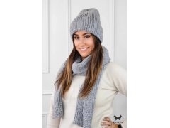 Set čepice a&nbsp;šála K.23.230.06 šedý - Kamea