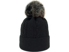 Dámská čepice s&nbsp;bambulí 17802-3 Černá - Art of polo